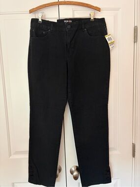 Style & Co. Black slim Straight-Leg Women’s Jeans NWT size 14